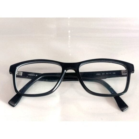 Lacoste Eyeglass Frames 54-17-150 Black L2862 Preppy Alligator Rectangular Izod - Picture 2 of 7